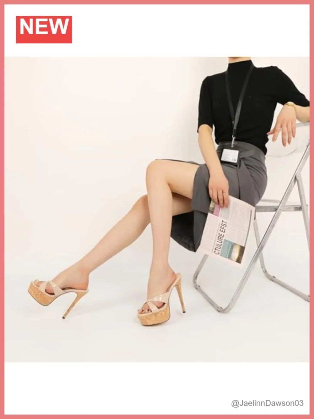 Cork Platform Stiletto Heels Open Toe Mules Slip On Sandals